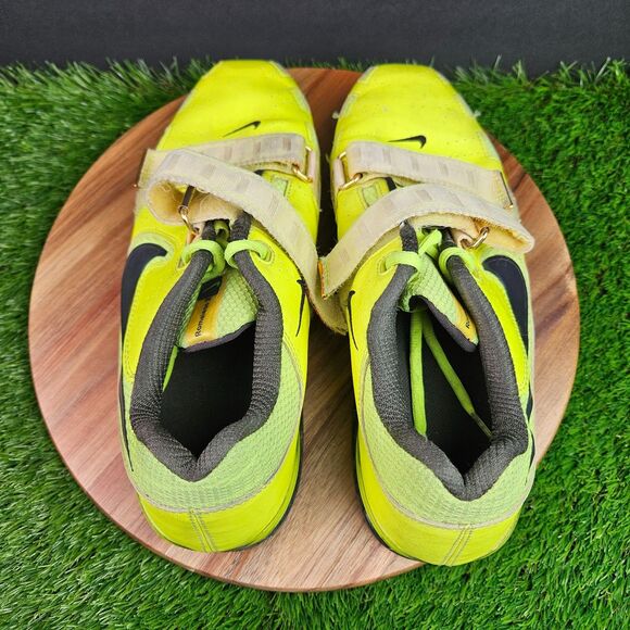 Nike Romaleos 2 Volt Yellow Weightlifting Gym Shoes Straps Men’s Size 10.5 - Picture 10 of 16